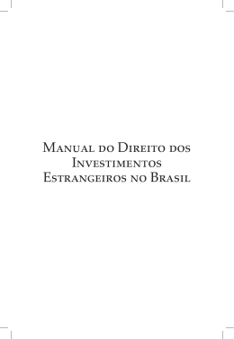 Manual do Direito dos Investimentos Estrangeiros no Brasil