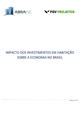 impacto dos investimentos em habitação sobre a economia no brasil