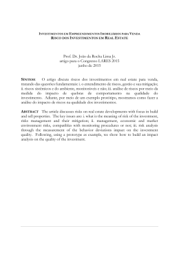 Investimento em Empreendimentos Imobili&aacute;rios para