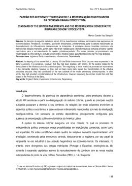 141 PADR&Atilde;O DOS INVESTIMENTOS BRIT&Acirc;NICOS E A