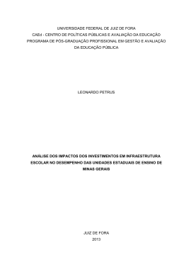 an&aacute;lise dos impactos dos investimentos em infraestrutura escolar no