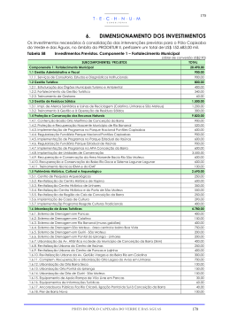 Dimencionamento dos Investimentos