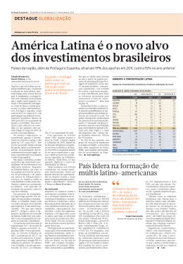 América Latina é o novo alvo dos investimentos brasileiros