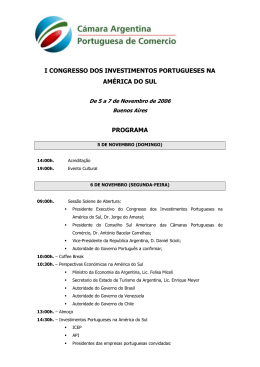 i congresso dos investimentos portugueses na am&eacute;rica do sul