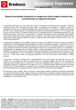 Queda da produ&ccedil;&atilde;o industrial na margem em