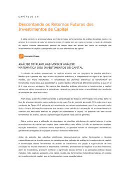 Descontando os Retornos Futuros dos Investimentos de Capital