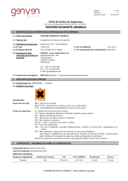 Ficha de Dados de Seguran&ccedil;a