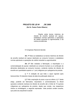 PROJETO DE LEI No , DE 2009