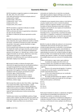 Exercícios Geometria Molecular