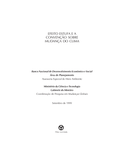 Efeito Estufa e a Conven&ccedil;&atilde;o Sobre Mudan&ccedil;a do Clima