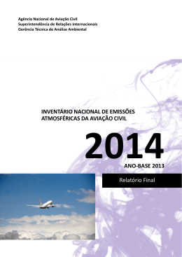 Invent&aacute;rio Nacional de Emiss&otilde;es Atmosf&eacute;ricas da Avia&ccedil;&atilde;o Civil