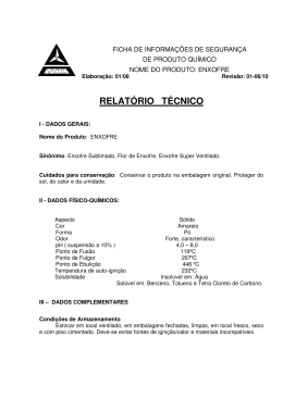 RELATÓRIO TÉCNICO - Antares Química Ltda.