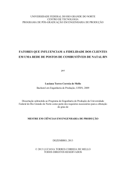 fatores que influenciam a fidelidade dos clientes em uma