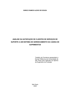 AN&Aacute;LISE DA SATISFA&Ccedil;&Atilde;O DE CLIENTES DE SERVI&Ccedil;OS