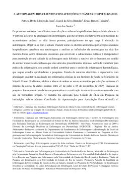 A AUTOIMAGEM DOS CLIENTES COM AFEC&Ccedil;&Otilde;ES CUT&Acirc;NEAS