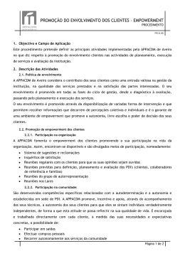 promo&ccedil;&atilde;o do envolvimento dos clientes