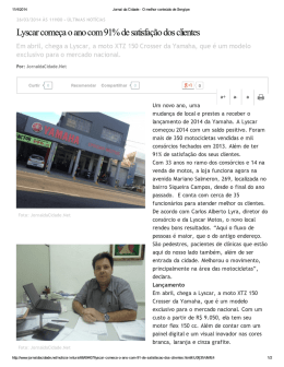 Lyscar começa o ano com 91% de satisfação dos clientes