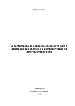A contribui&ccedil;&atilde;o da educa&ccedil;&atilde;o corporativa para a satisfa&ccedil;&atilde;o dos
