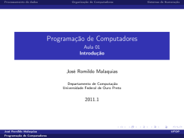 Programa&ccedil;&atilde;o de Computadores