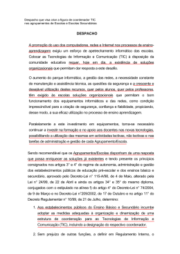 DESPACHO A promo&ccedil;&atilde;o do uso dos computadores, redes e
