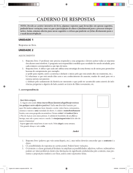 CADERNO DE RESPOSTAS
