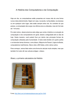 A Hist&oacute;ria dos Computadores e da Computa&ccedil;&atilde;o