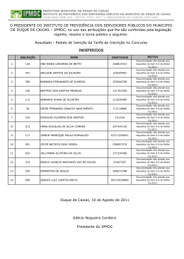 Indeferidos - IPMDC