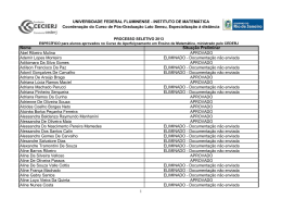 Resultado Preliminar 2013 - LANTE &ndash; UFF
