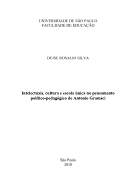 Intelectuais, cultura e escola &uacute;nica no pensamento pol&iacute;tico