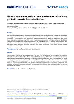 Hist&oacute;ria dos intelectuais no Terceiro Mundo: reflex&otilde;es a partir do