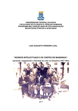 &ldquo;NOSSOS INTELECTUAIS E OS CHEFES DE MANDINGA&rdquo;: