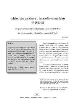Intelectuais ga&uacute;chos e o Estado Novo brasileiro (1937