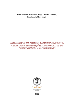 INTELECTUAIS NA AM&Eacute;RICA LATINA: