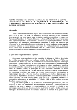 rosane michelli de castro, faculdade de filosofia e letras &ndash; unesp