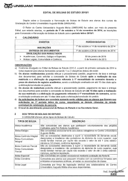 EDITAL DE BOLSAS DE ESTUDO 2015/1 - SAGA