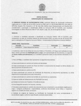 EDITAL ÚSÍZDIZ CDNVDCÀÇÃD DE CANDIDATOS