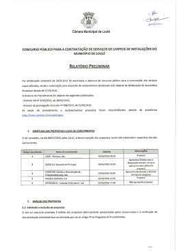 i W C&acirc;mara Municipal de Loul&eacute; coNcuRso P&uacute;eLIco PARA A