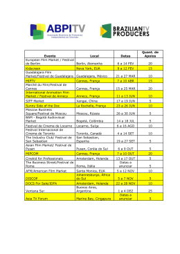 Confira aqui a rela&ccedil;&atilde;o das feiras e festivais