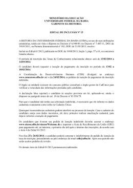 Edital de Inclusão nº 15 - Concursos