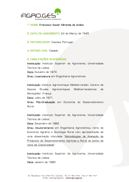 1. NOME: Francisco Xavier Miranda de Avillez 2. DATA