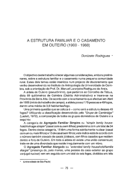 a estrutura familiar e o casamento em outeiro (1900 ~ 1988)