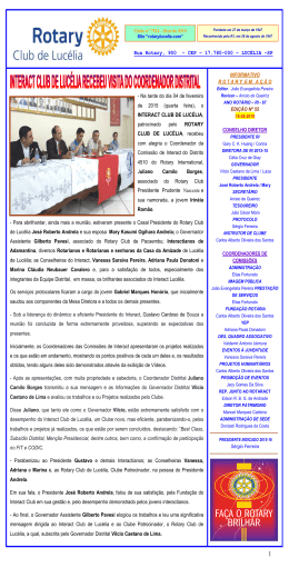 Informativo Rotary em A&ccedil;&atilde;o n&ordm; 55