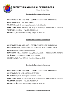Extratos de Contratos/ Aditamentos
