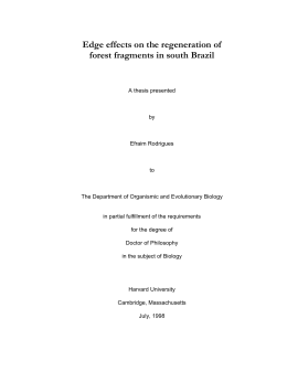 Edge effects on the regeneration of forest fragments in south