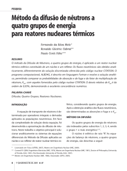 Método da difusão de nêutrons a quatro grupos de energia para