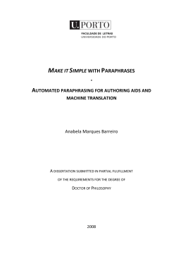 MAKE IT SIMPLE WITH PARAPHRASES