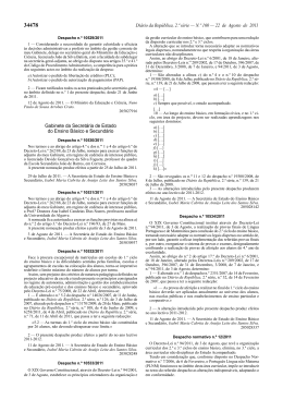 Despacho normativo n.&ordm; 12/2011 - Dire&ccedil;&atilde;o