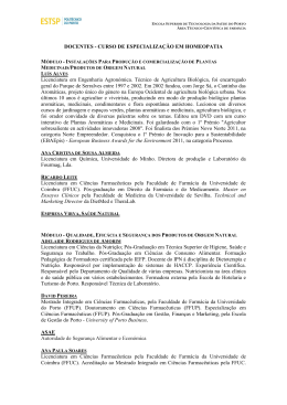 DOCENTES - CURSO DE ESPECIALIZA&Ccedil;&Atilde;O EM