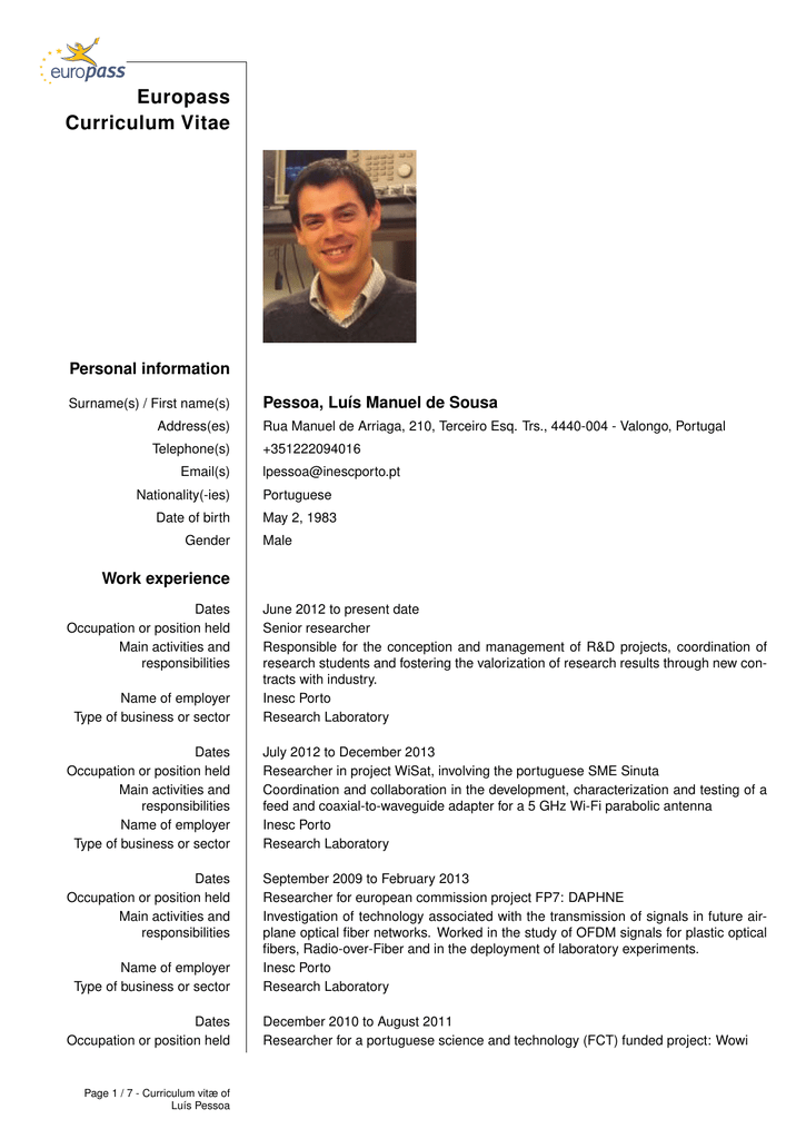Europass Curriculum Vitae