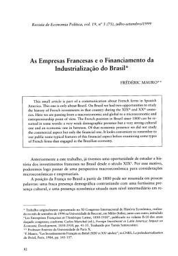 As Empresas Francesas e o Financiamento da - EU